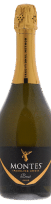 Fles Montes Sparkling Angel brut uit het jaar N.v.t. met een inhoud van 0.75 L en alcoholpercentage van 12. Deze wijn komt uit de wijnstreek  gelegen in Chili. Het druivenras is Pinot Noir. Het EAN nummer van de fles op de afbeelding is 7804303000704.