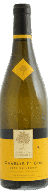 Fles Pommier Chablis 1er cru Côte Léchet uit het jaar 2022 met een inhoud van 0.75 L en alcoholpercentage van 12.5. Deze wijn komt uit de wijnstreek  gelegen in Frankrijk. Het druivenras is Chardonnay. Het EAN nummer van de fles op de afbeelding is 3760149610047.