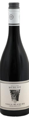 Fles Villa Blanche Merlot uit het jaar 2021 met een inhoud van 0.75 L en alcoholpercentage van 13. Deze wijn komt uit de wijnstreek Languedoc-Roussillon gelegen in Frankrijk. Het druivenras is Merlot. Het EAN nummer van de fles op de afbeelding is 3760044792152.