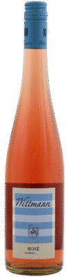 Fles Wittmann rosé trocken uit het jaar 2022 met een inhoud van 0.75 L en alcoholpercentage van 12. Deze wijn komt uit de wijnstreek Rheinhessen gelegen in Duitsland. Het druivenras is Pinot Noir. Het EAN nummer van de fles op de afbeelding is 4260368260058.